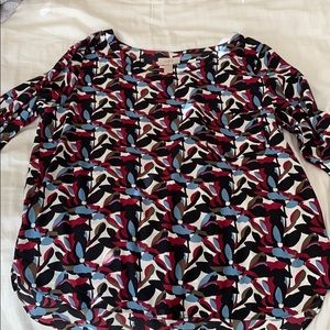 Abstract floral blouse